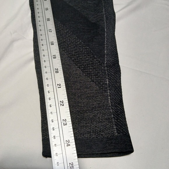 Athleta Leggings High Rise Athletic Workout Heathered Black Gray L‎ - Picture 5 of 5